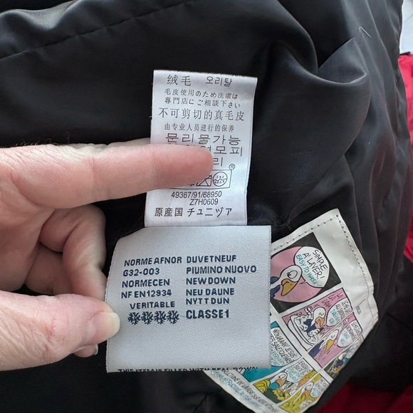 Moncler Coat Women’s Small Black Down Puffer Fur Trim Hooded Long Parka Jacket - Picture 8 of 10